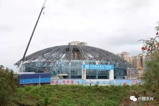 东兴 体育馆和游泳馆进入设备安装和装修阶段,高清图一并奉上